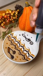 🌟 Discover the Magic of Music-inspired Latte Art! 🎵☕️ #latteartcity #music #art | Miss Apple