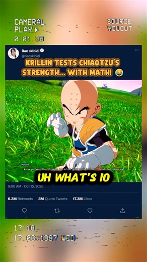 Krillin tests Chiaotzu’s strength… with math! 😂 #sparkingzero #crashout #knockout