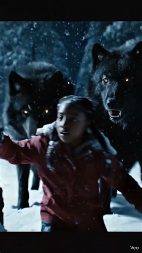 The White Wolf Saved Her | Epic 32-Second Wolf Action Scene 🐺❄️#winter #wolf #girl #shorts
