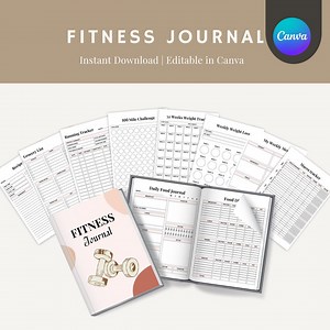 Printable Fitness Planner Bundle: Workout, Diet, and Running Tracker (Digital Download)