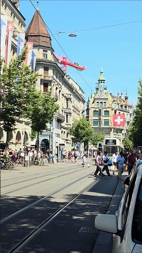 Walking Through Bahnhofstrasse, Zurich, Switzerland 🇨🇭 | Luxury Shopping Street