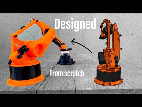 I built a mini KUKA-type robotic arm from SCRATCH in SOLIDWORKS