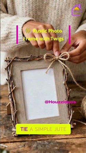 DIY Rustic Twig Photo Frame 🍂 Cozy Nature Decor!