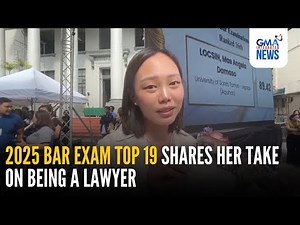 2025 Bar Exam Top 19 shares her take on being a lawyer | GMA Integrated News
