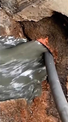 Pipe cleaning process with water force