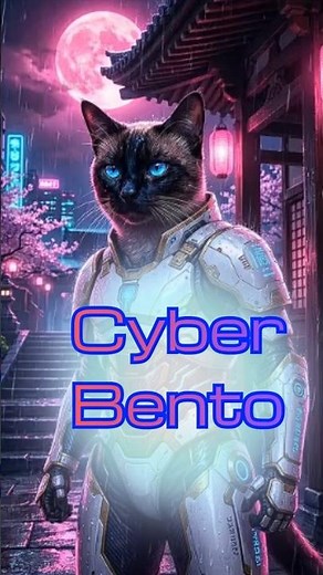 BENTO 2099: O Gato Cibernético em um Futuro Neon 🐱⚡️