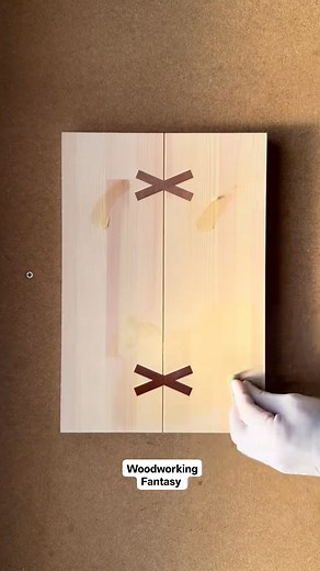 Cross Spline Butterfly Key Joint woodworking DIY asmr joint joint wood | BB Spots