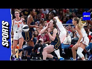 Caitlin Clark knocked to ground in technical-filled shoving match between Sun-Fever