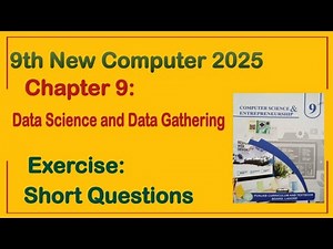 9Th Class Computer New Book 2025 || Chapter 9,Exercise Solution || Punjab Board 9th new computer