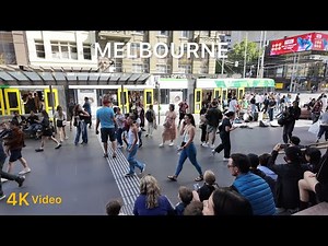 Melbourne City Bourke Street Mall Busking 4K Video
