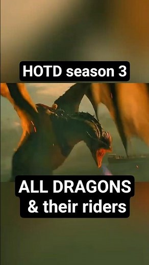 Every Dragon and Rider in HOTD Season 3 #houseofthedragon