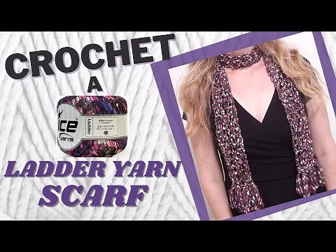 Fast & Easy Trellis Ladder Yarn Crocheted Scarf DIY Tutorial