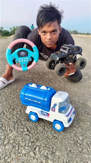 Remote Control Monster Truck Vs Big Size Oil Tanker Truck Unboxing & Tasting 🤪