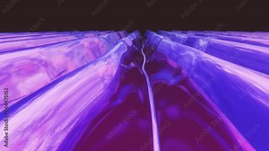 Abstract seamless loop animation of 3D infinity ripple glowing neon colourful road of fluid metallic waves and curves 4K 30 fps wallpaper