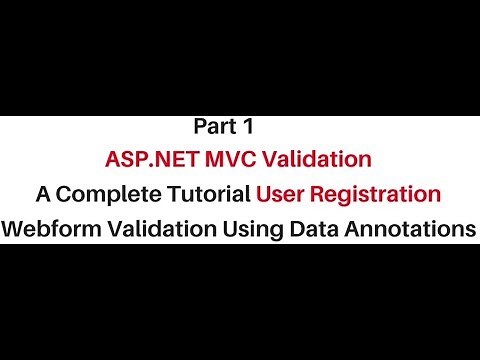 MVC Validation Data Annotations asp.net c# (User Registration) code