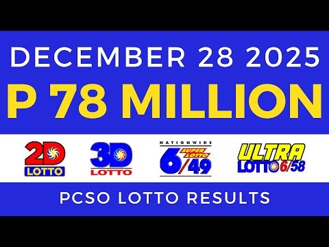 Lotto Result Today 9pm December 28 2025 PCSO