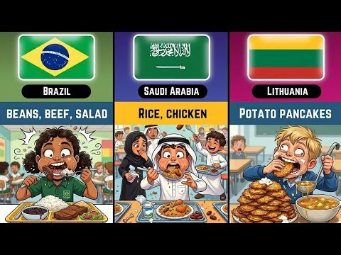 School Lunches Around the World part2 | 51 Countries Food Comparison