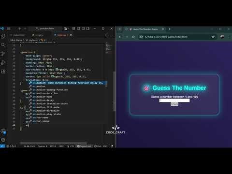 Guess The Number Game 🎯 | JavaScript Mini Project