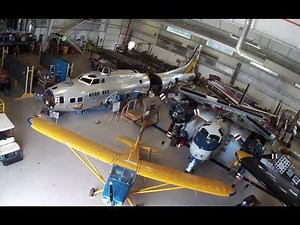 Live B-17 restoration overhead view