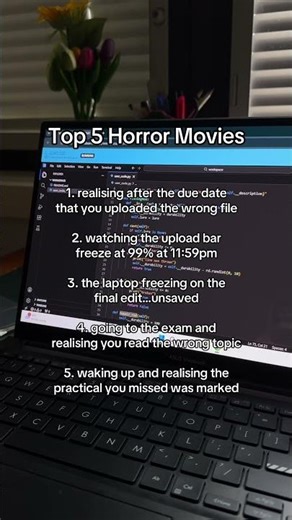 this is how my villain original story started👹 #unilife #deadlines #top5horrormovies #studytok
