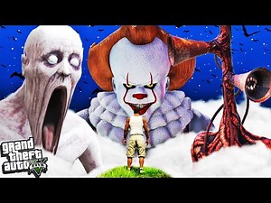 FRANKLIN vs PENNYWISE, SCP-096, SIREN HEAD in GTA 5 (Scary)
