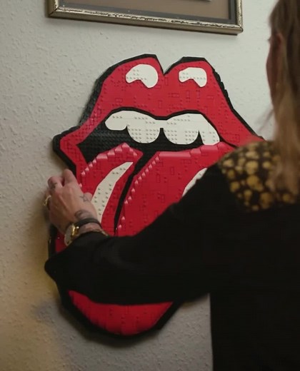 Get some building satisfaction! The iconic Rolling Stones logo in LEGO coming soon 👅 | The Rolling Stones