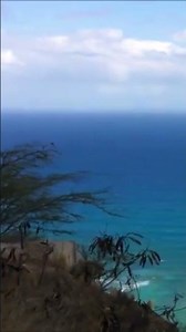 美國夏威夷鑽石山，看下去的海景一覽無遺