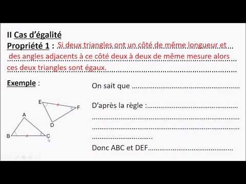 Niveau 4ème : TE - Triangles égaux