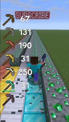All Pickaxes VS Emerald Ore #minecraft