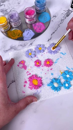 Making and painting fondant flowers is a breeze! 💐 Especially with our flower molds, paint powders, food grade paint brushes & infamous COLOR SOLUTION to get the job done! 💥🎨 Shop all supplies needed at TheSugarArt.Com