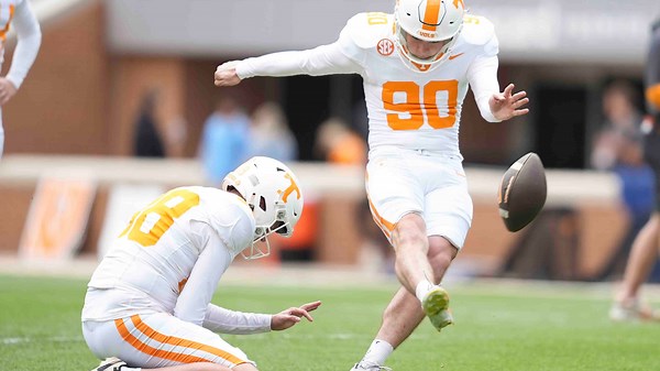 Tennessee kicker Max Gilbert thought about cookies during his 53-yard field goal