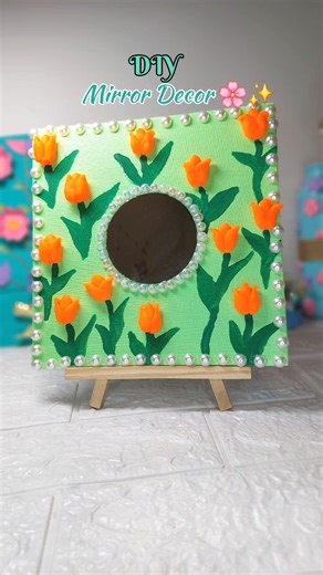 DIY Mirror Decor🌸✨️#diy#mirror#handmade#craftideas#viral#trending#shorts#viralshort