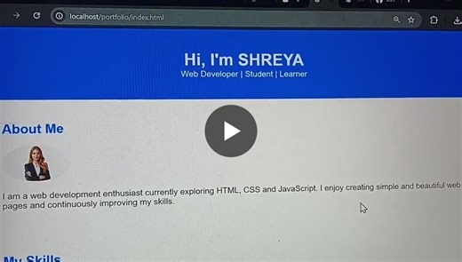#codsoft #webdevelopment #internship #html #css #portfolio | Shreya Maddheshiya