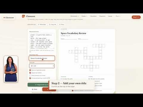 Free Crossword Puzzle Maker — Printable Crosswords From Your Own Word List (No Sign-Up)