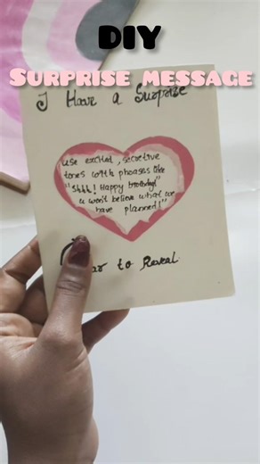 DIY secret message🩷for special one surprise gift#shorts#yshorts#youtubeshorts#craft#message#surprise