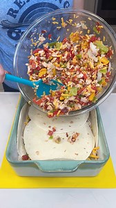 Mexican Lasagna Is So Tasty I make a layered chicken dinner everyone loves #fajitas #yum #enchelada #momlife #fblifestyle | Rachel’s Kitchen