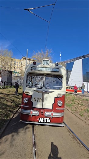 A ride on a vintage tram at the Moscow tram parade ✨ #moscow #tram #transportation #travel