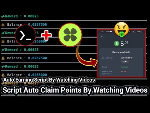 Script Nuyul Crypto Auto claim Via Termux 2025 - Auto Watching videos - Script💯Working & Legit