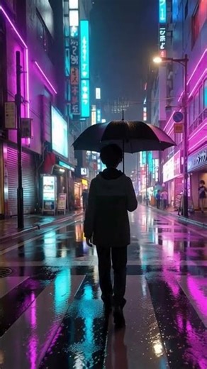 rainy anime nightAnime Night Rain Aesthetic 🌧️ | Calm Neon City Ambience