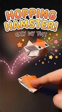 DIY Origami Hopping Hamster Tutorial! 🐹✨ #origami #papercraft #shorts #diy