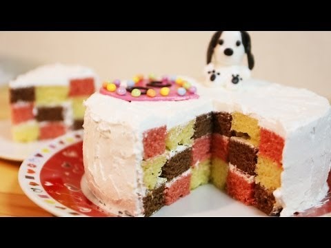 Easy Color Cube Cake Mosaic/Sebastian Cake