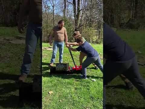 Harbor Freight's Central Machinery 10 Ton Log Splitter Unboxing, Demonstration and Review.