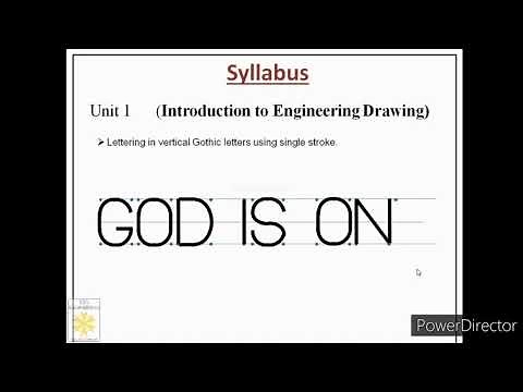 Zero lecture | Introduction of the syllabus covered in Engineering Drawing course | 1.0