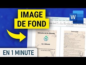 Comment insérer une image de fond sur toutes les pages Word