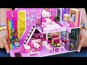 DIY Miniature Hello Kitty Dollhouse #2 ~ Bedroom and Bathroom