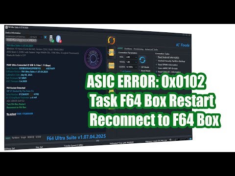 F64 Fix ASIC ERROR: 0x0102 [ F64 Box ]