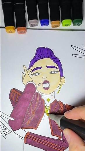 Rumi/Kpop Coloring #kpopdemonhunters #kpopcoloring #kpopcoloring #drawing