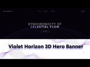 Violet Horizon – Premium 3D Hero Banner Design for Website