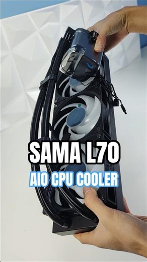 SAMA L70 360 AIO CPU Cooler 💦👍 with 3 Pre-installed ARGB cooling fans and Infinity Mirror Design