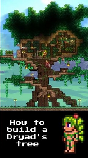 DRYAD'S TREE/ Terraria NPC Village #building #terraria #calamity #npc #dryad